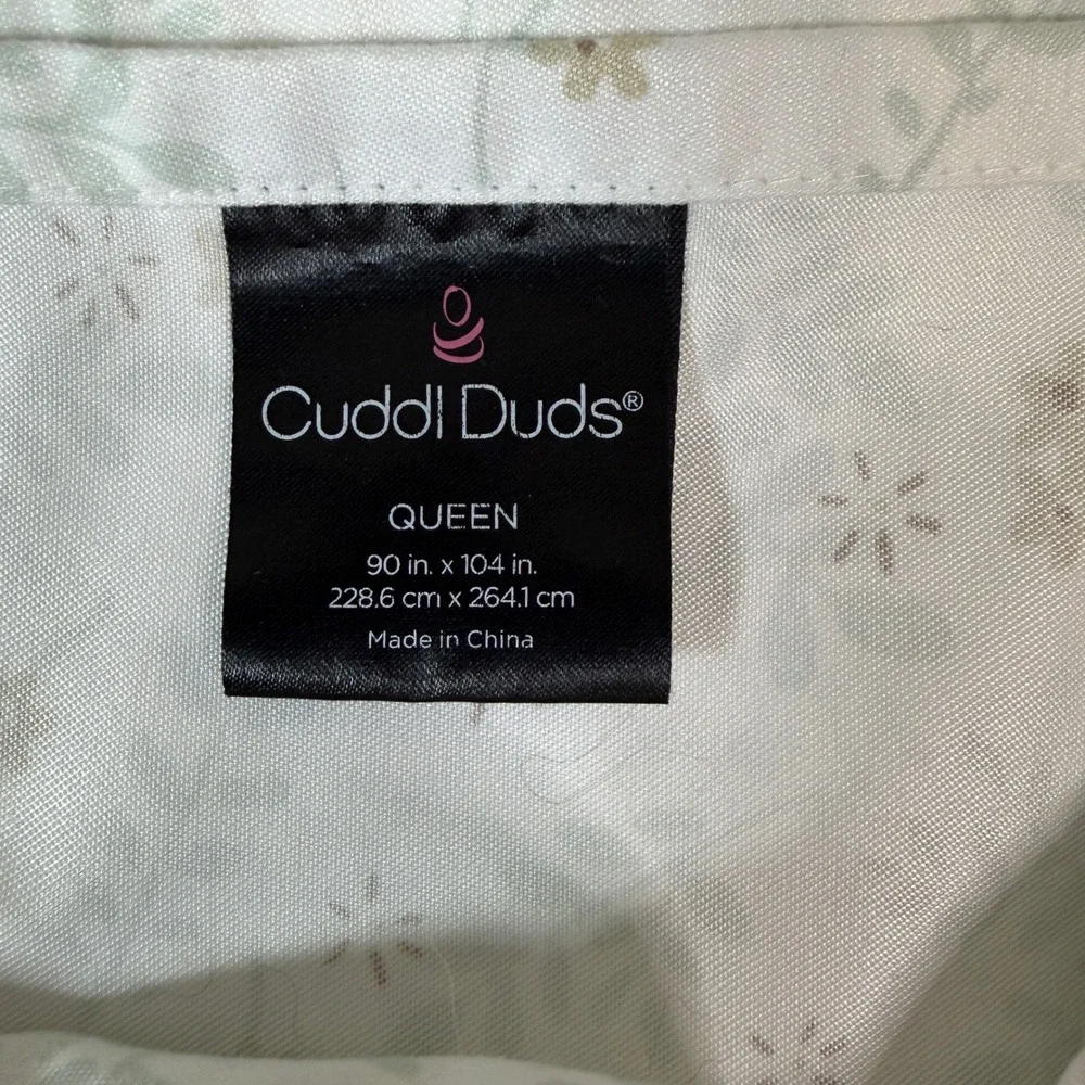 Cuddl Duds Sheet Set Queen Floral Botanical Print Soft Microfiber Bedding